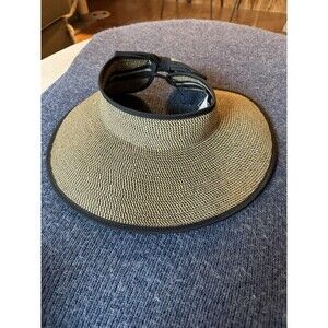 SunDay Afternoons Brown & Black Tweed Open Top Garden Visor Women's Size M/L